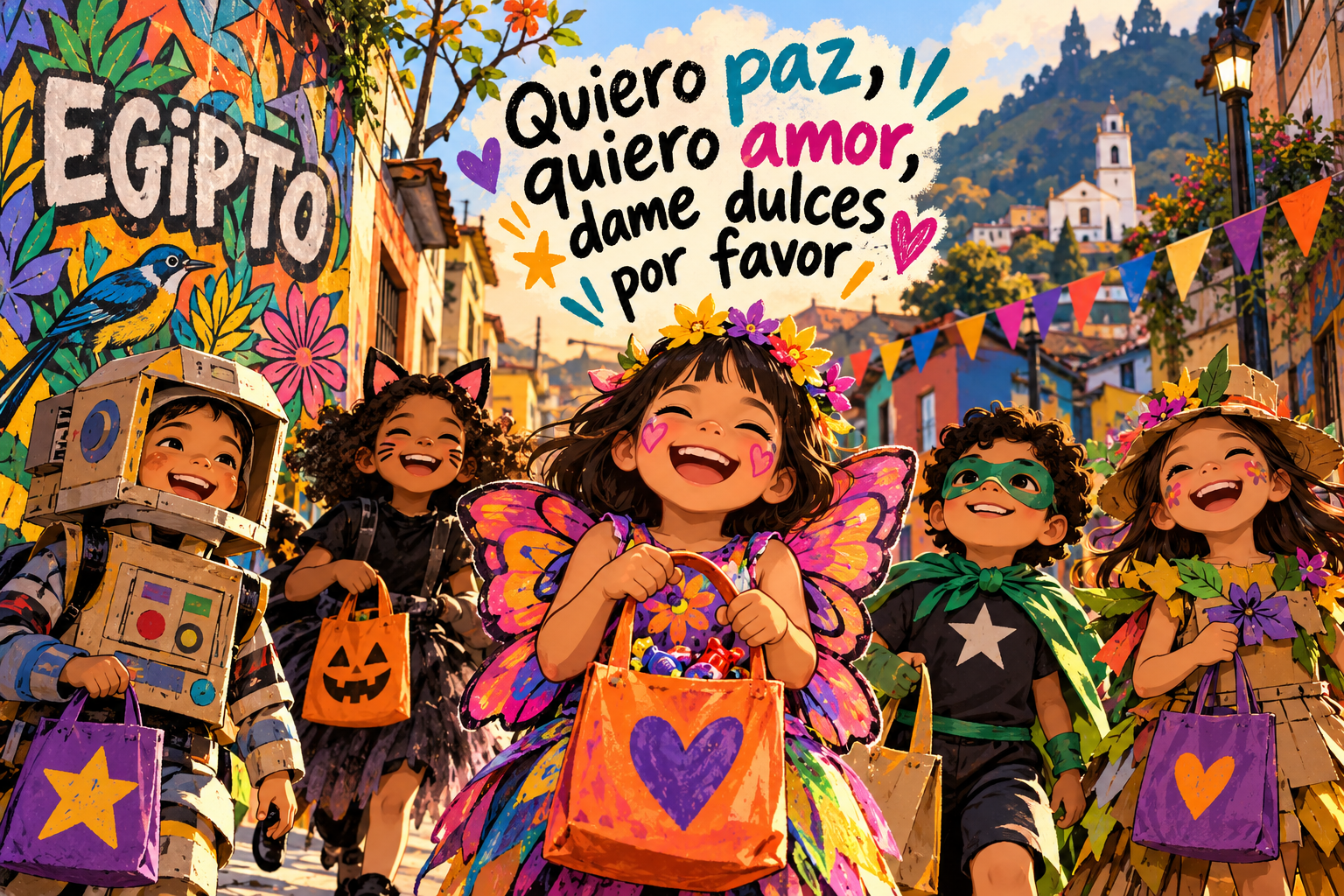 Quiero paz, quiero amor, dame dulces por favor